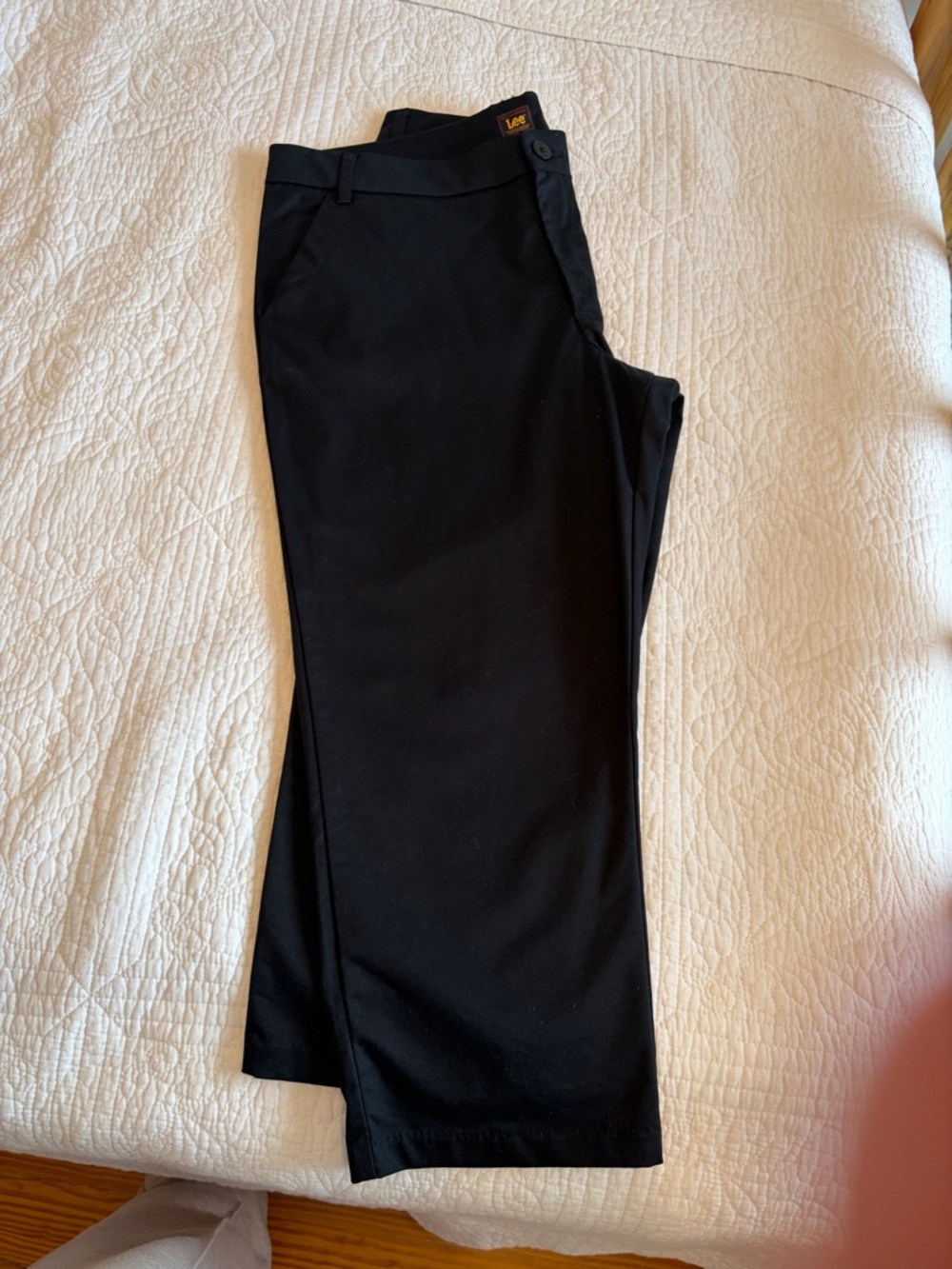 Lee Black Straight-Leg Work Pants